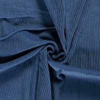 Luxury Jumbo Corduroy Velvet Fabric Material - INDIGO BLUE